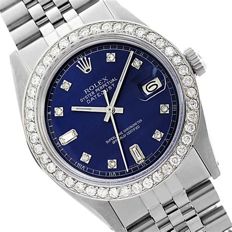 used blue face rolex